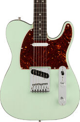 Guitare électrique forme tel Fender American Ultra Luxe Telecaster (USA, RW) - Transparent surf green