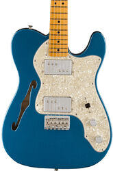 Guitare électrique forme tel Fender American Vintage II 1972 Telecaster Thinline (USA, MN) - Lake placid blue