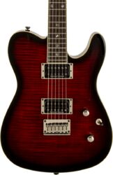 Guitare électrique forme tel Fender Telecaster Korean Special Edition Custom FMT (LAU) - Black cherry burst