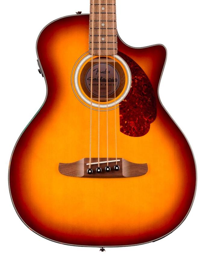 Basse acoustique Fender California Deluxe Kingman Bass CE - Honey sunburst
