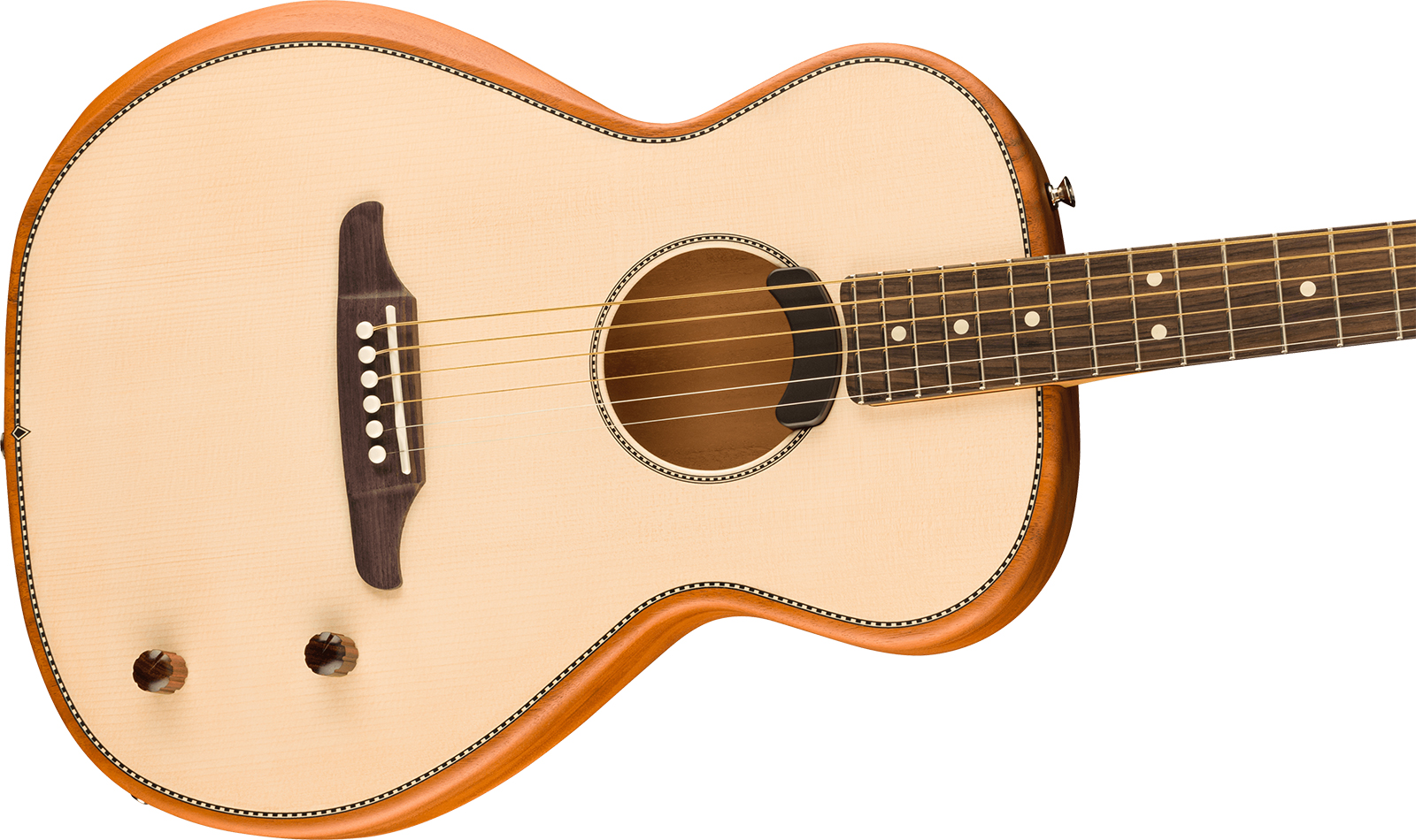 Fender Highway Parlor Thin Mex Acajou Epicea Rw - Natural Satin Matte - Guitare Electro Acoustique - Variation 2