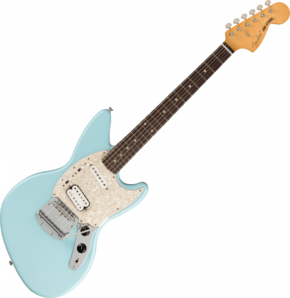 bullet license waitress Fender Jag-Stang Kurt Cobain - sonic blue Solid body electric guitar blue