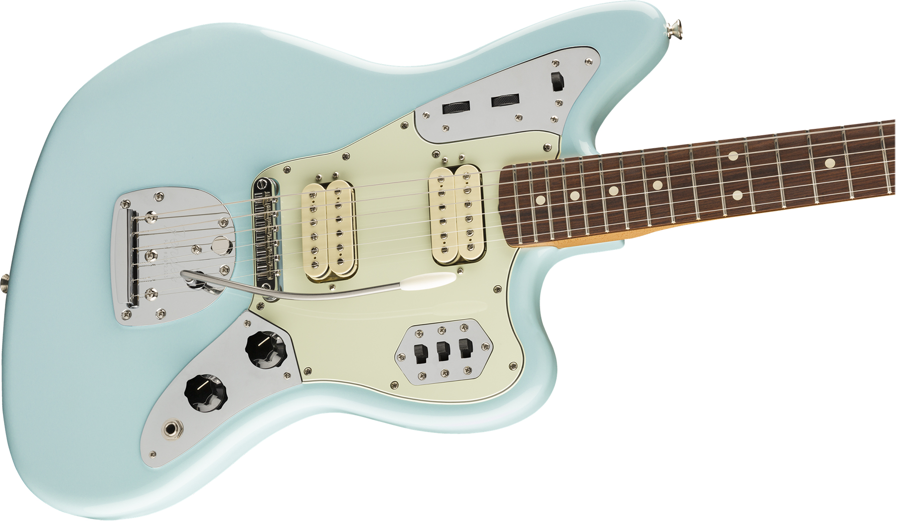 Fender Jaguar 60s Vintera Modified Hh Mex Pf - Sonic Blue - Guitare Électrique RÉtro Rock - Variation 2