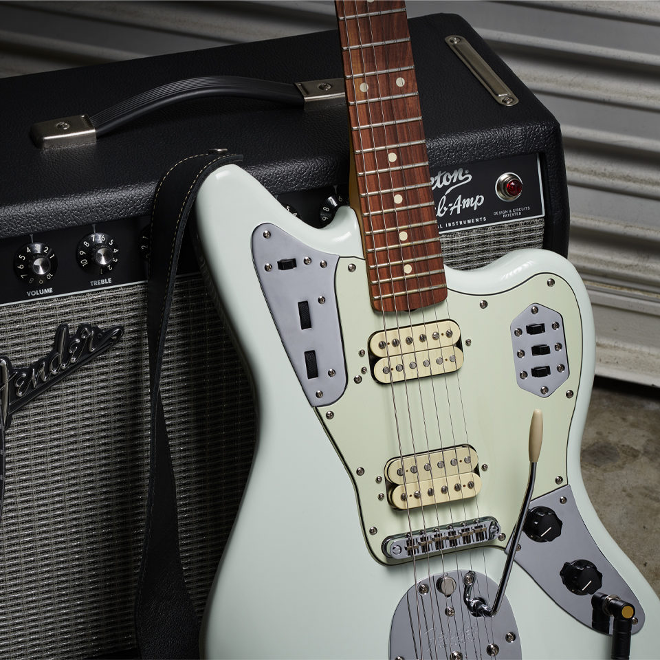 Fender Jaguar 60s Vintera Modified Hh Mex Pf - Sonic Blue - Guitare Électrique RÉtro Rock - Variation 5