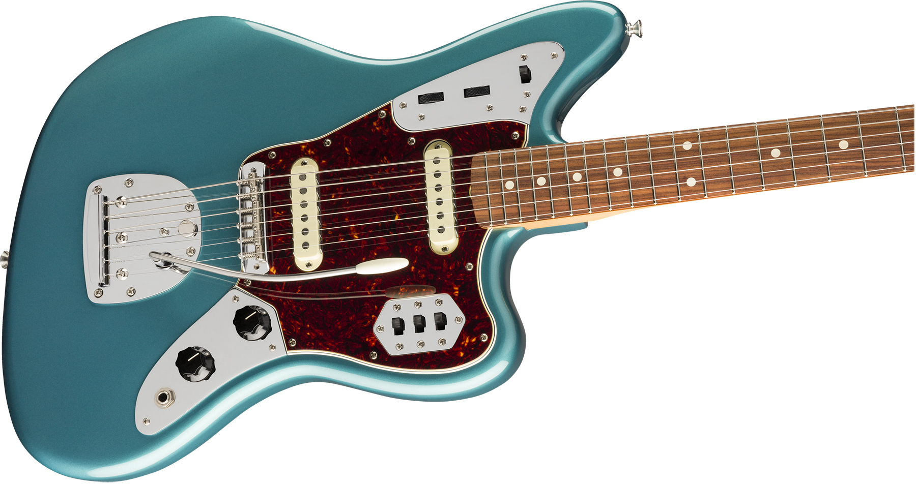 Fender Jaguar 60s Vintera Vintage Mex Pf - Ocean Turquoise - Guitare Électrique RÉtro Rock - Variation 2