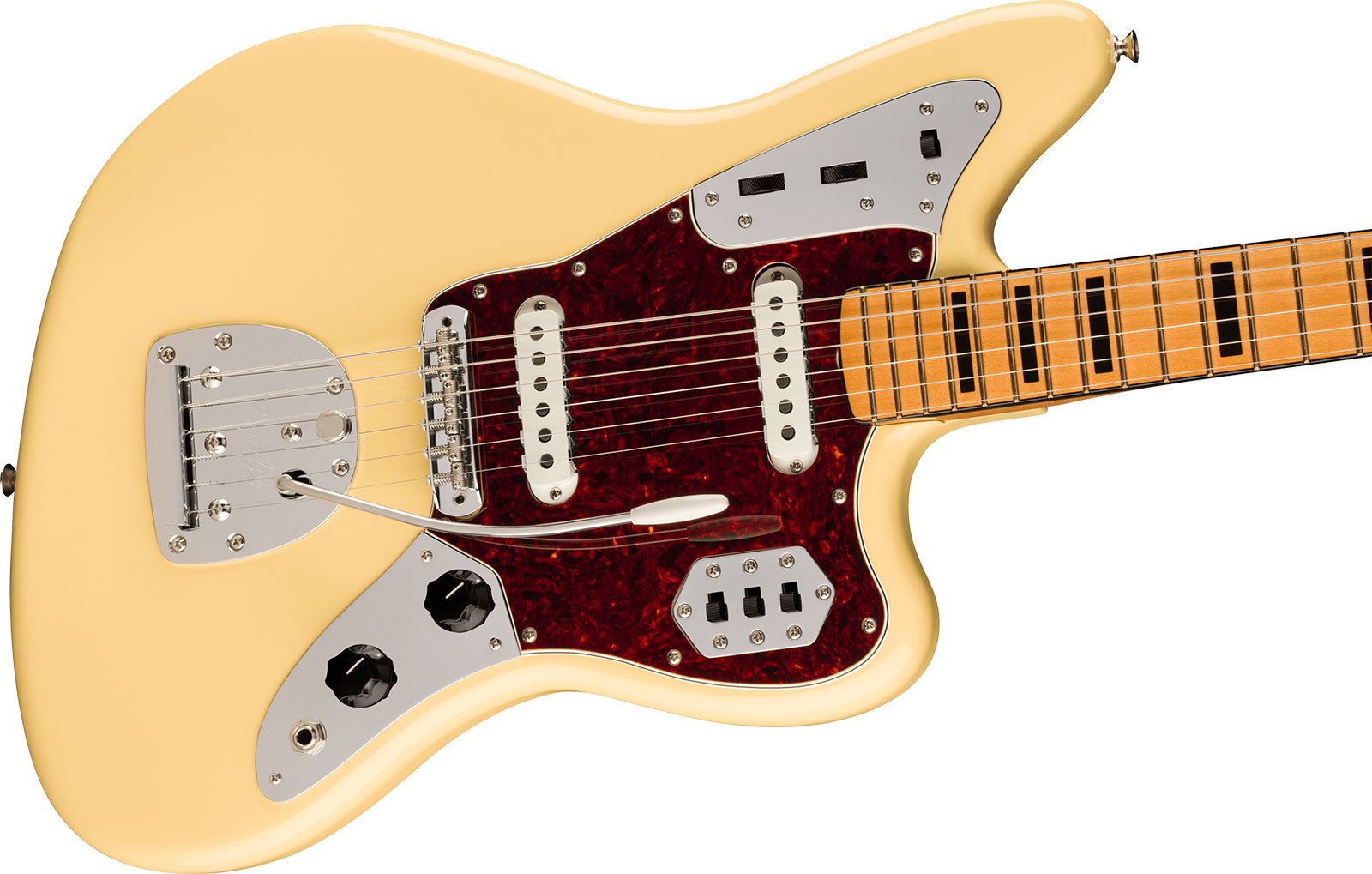 Fender Jaguar 70s Vintera 2 Mex 2s Trem Mn - Vintage White - Guitare Électrique RÉtro Rock - Variation 2