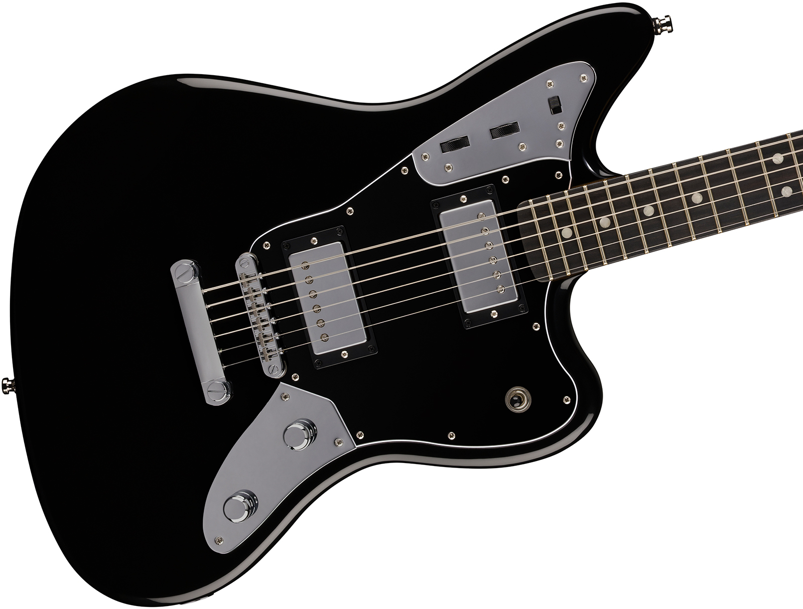 Fender Jaguar Baritone Player Fusion Ltd 2h Ht Eb - Black - Guitare Électrique Baryton - Variation 2