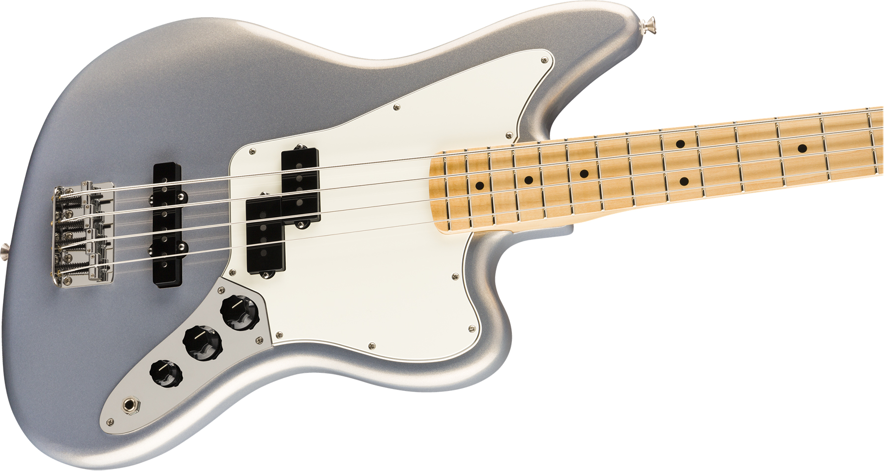 Fender Jaguar Bass Player Mex Mn - Silver - Basse Électrique Solid Body - Variation 2