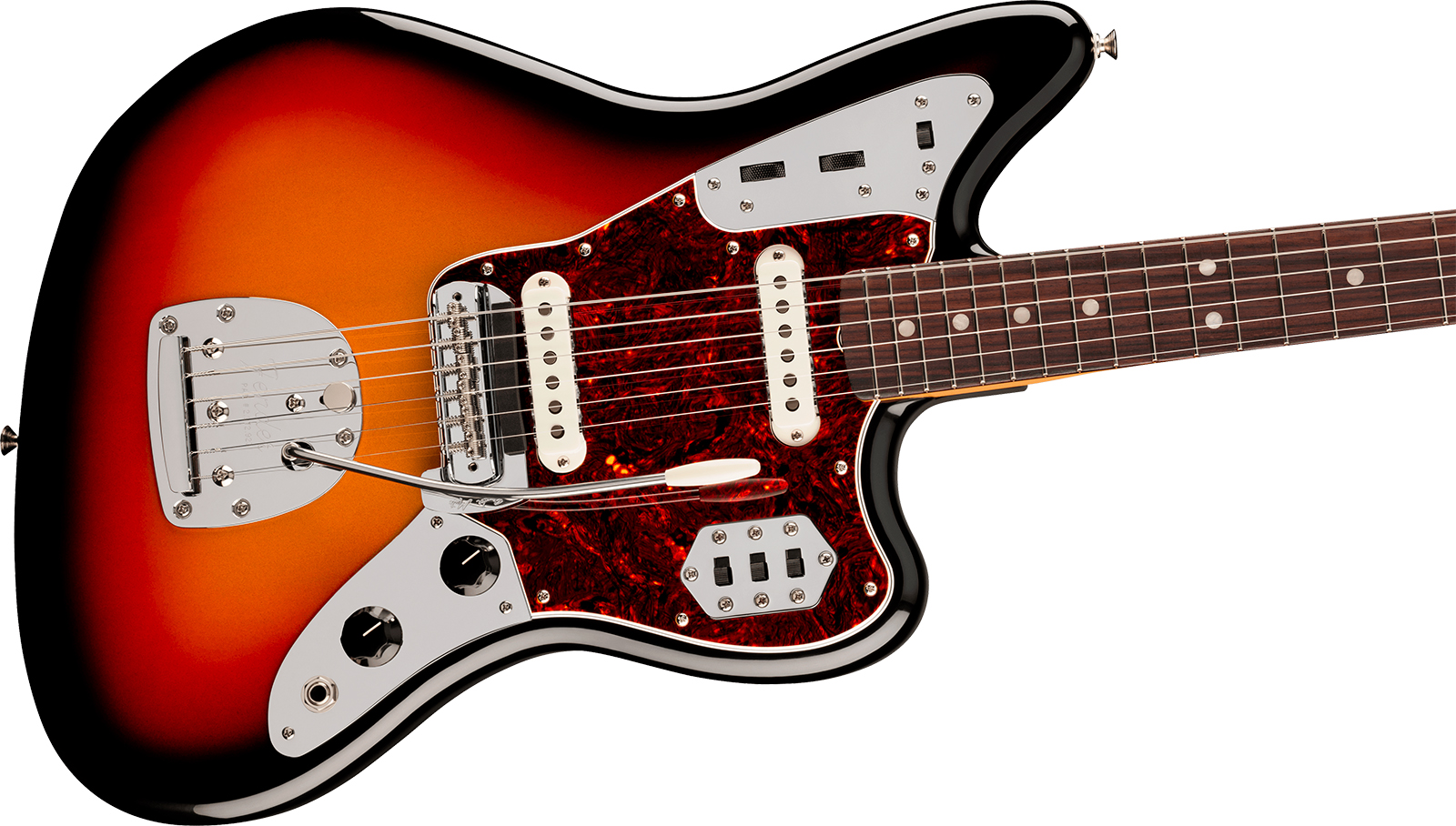 Fender Jaguar Mid 60s Vintera 3 Shsc Mex 2s Trem Rw - 3-color Sunburst - Guitare Électrique RÉtro Rock - Variation 2