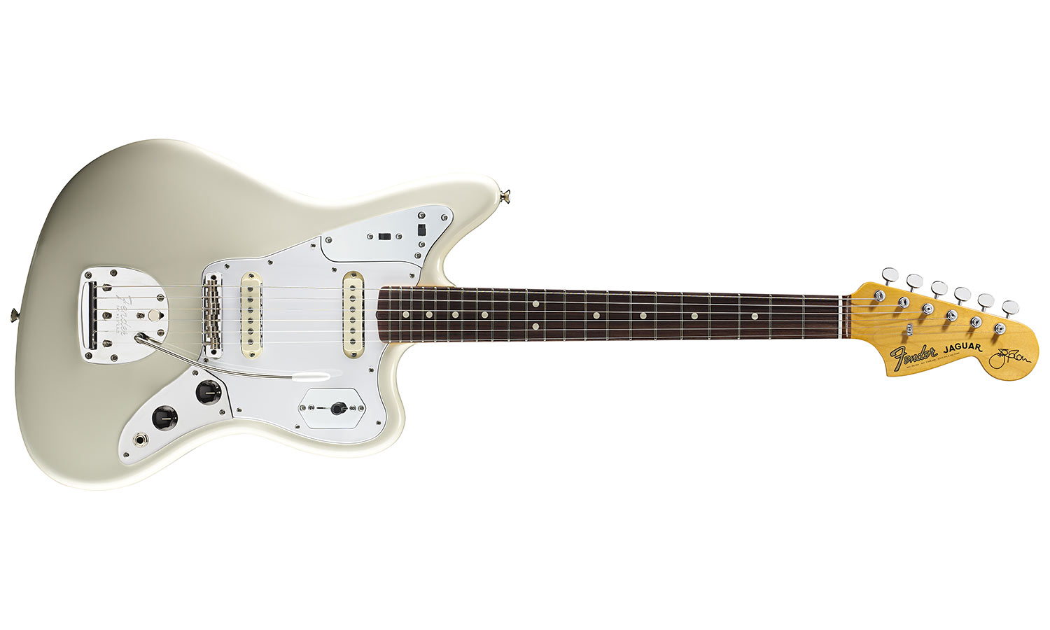 Fender Jaguar Johnny Marr Artist Usa Rw 2016 - Olympic White - Guitare Électrique RÉtro Rock - Variation 1