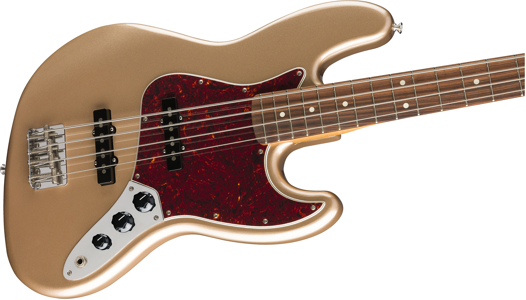 Fender Jazz Bass 60s Vintera Vintage Mex Pf - Firemist Gold - Basse Électrique Solid Body - Variation 2