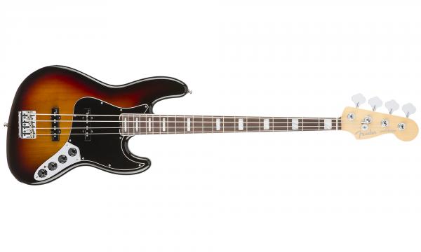 Basse électrique solid body Fender American Elite Jazz Bass (RW) - 3-color sunburst
