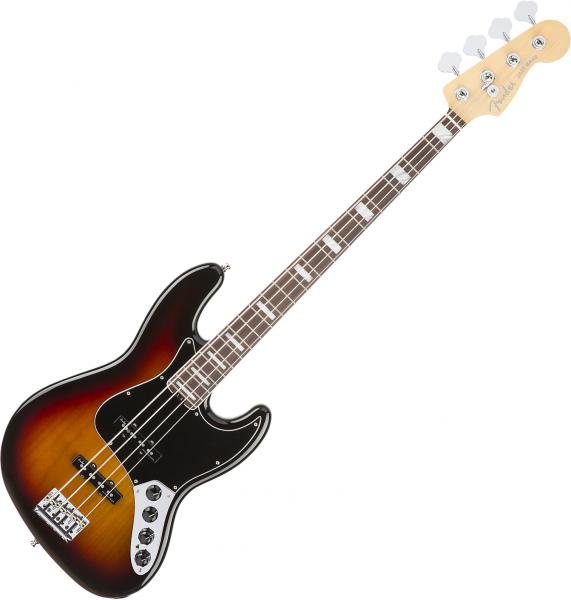 Basse électrique solid body Fender American Elite Jazz Bass (RW) - 3-color sunburst
