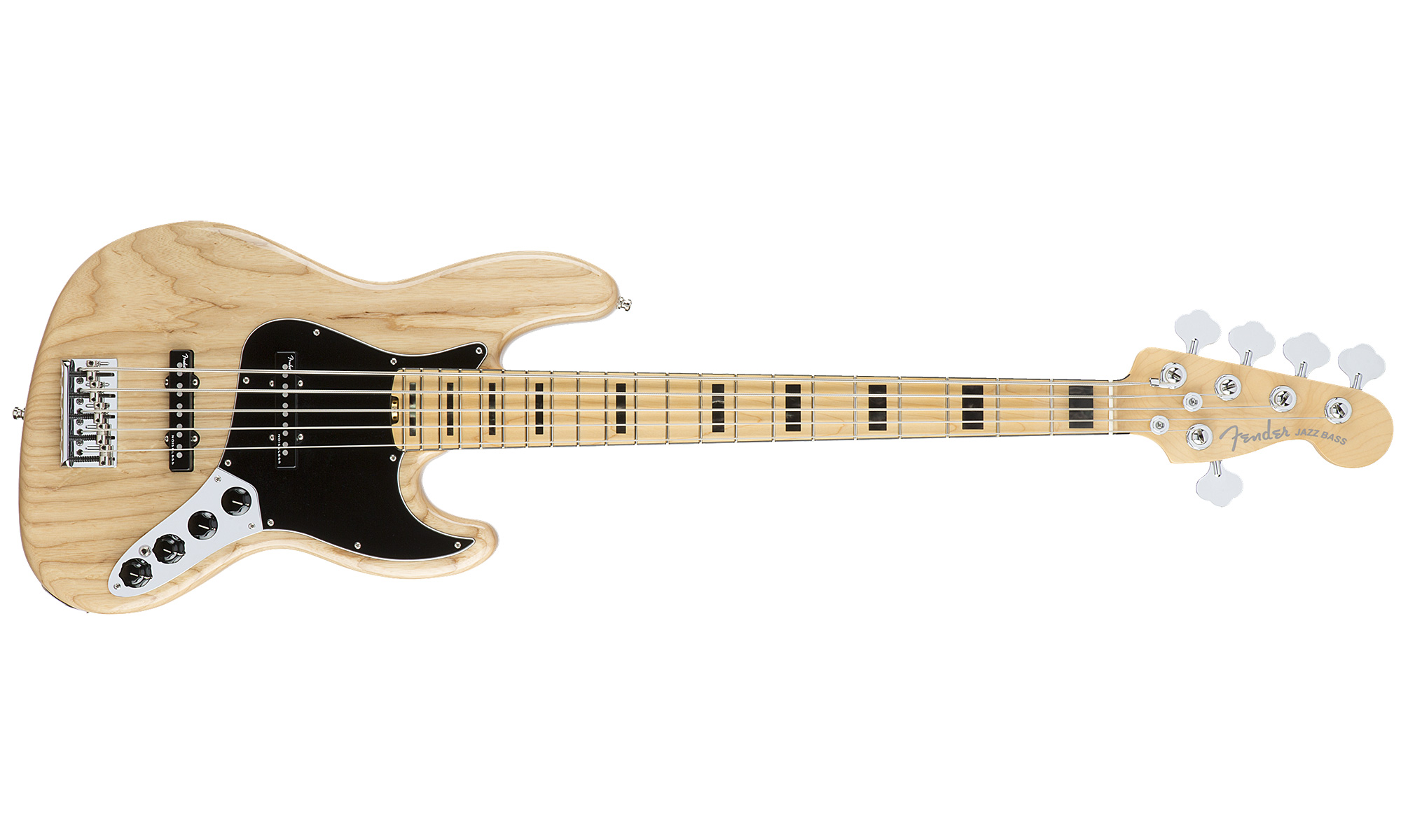 Fender Jazz Bass American Elite V Ash 5 Cordes 2016 (usa, Mn) - Natural - Basse Électrique Solid Body - Variation 1