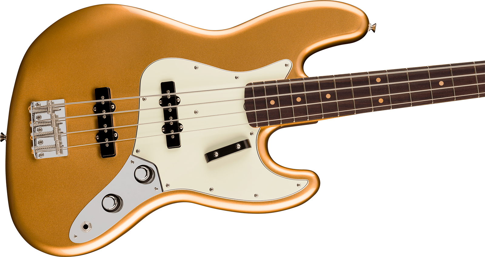 Fender Jazz Bass Early 60s Vintera 3 Mex Rw - Aztec Gold - Basse Électrique Solid Body - Variation 2
