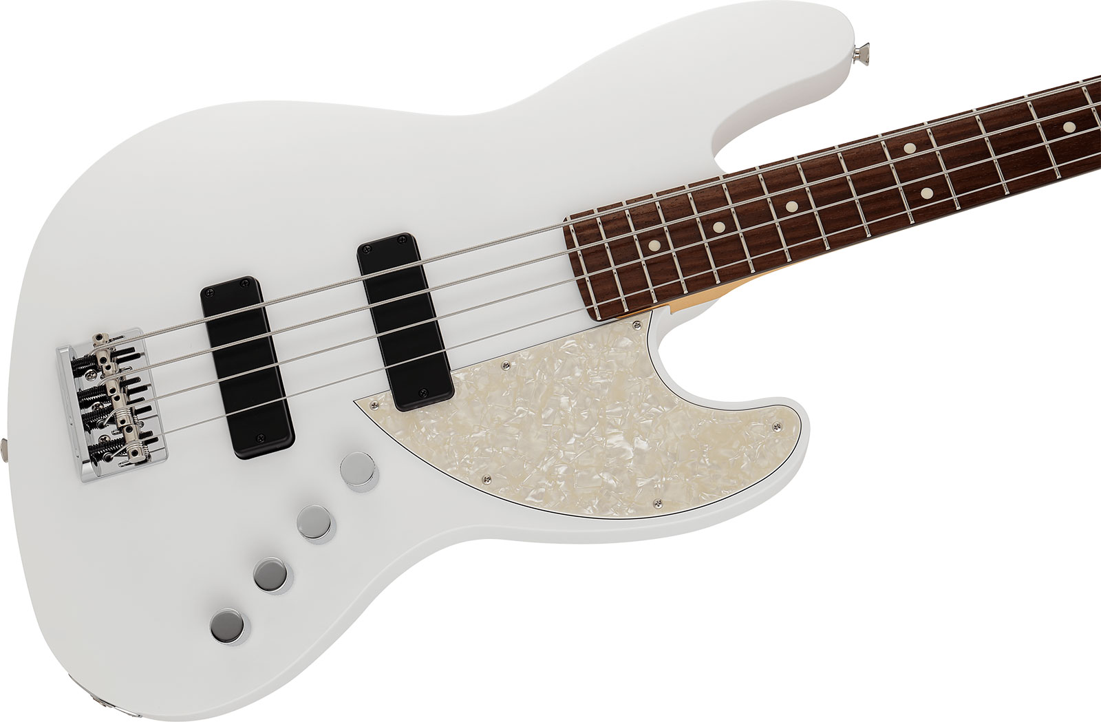 Fender Jazz Bass Elemental Mij Jap Active Rw - Nimbus White - Basse Électrique Solid Body - Variation 2