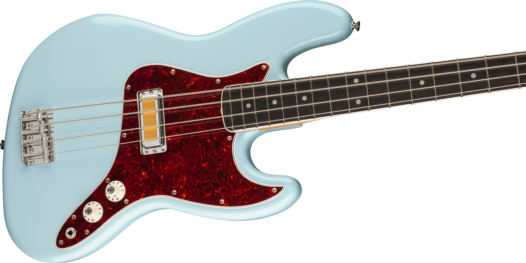 Fender Jazz Bass Gold Foil Ltd Mex Eb - Sonic Blue - Basse Électrique Solid Body - Variation 2