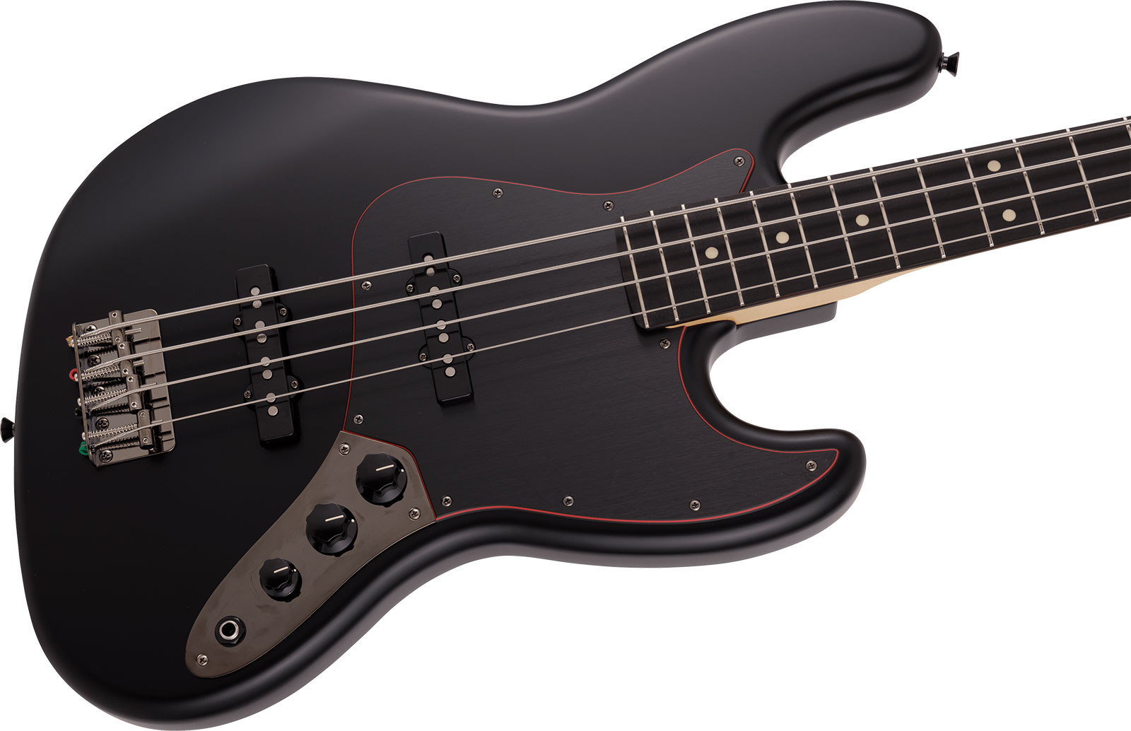 Fender Jazz Bass Noir Hybrid Ii Mij Jap 2s Trem Rw - Black Satin - Basse Électrique Solid Body - Variation 2