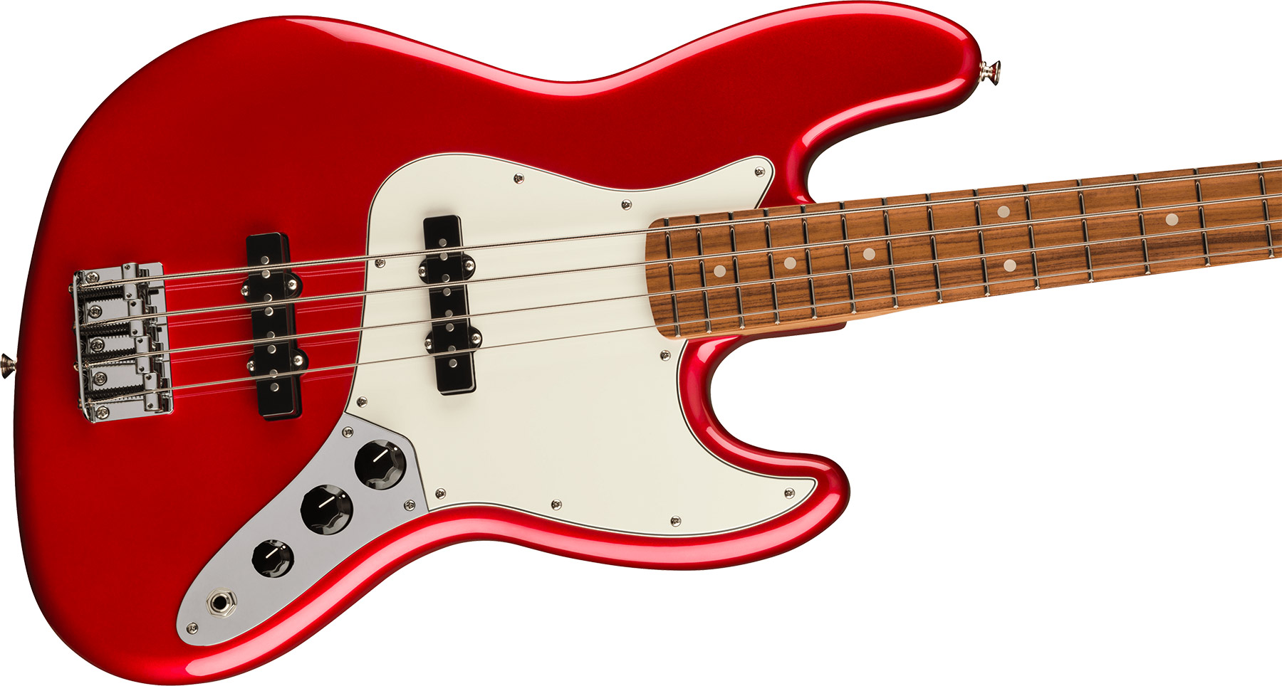 Player Jazz Bass (MEX, PF) - candy apple red Basse électrique solid body  Fender