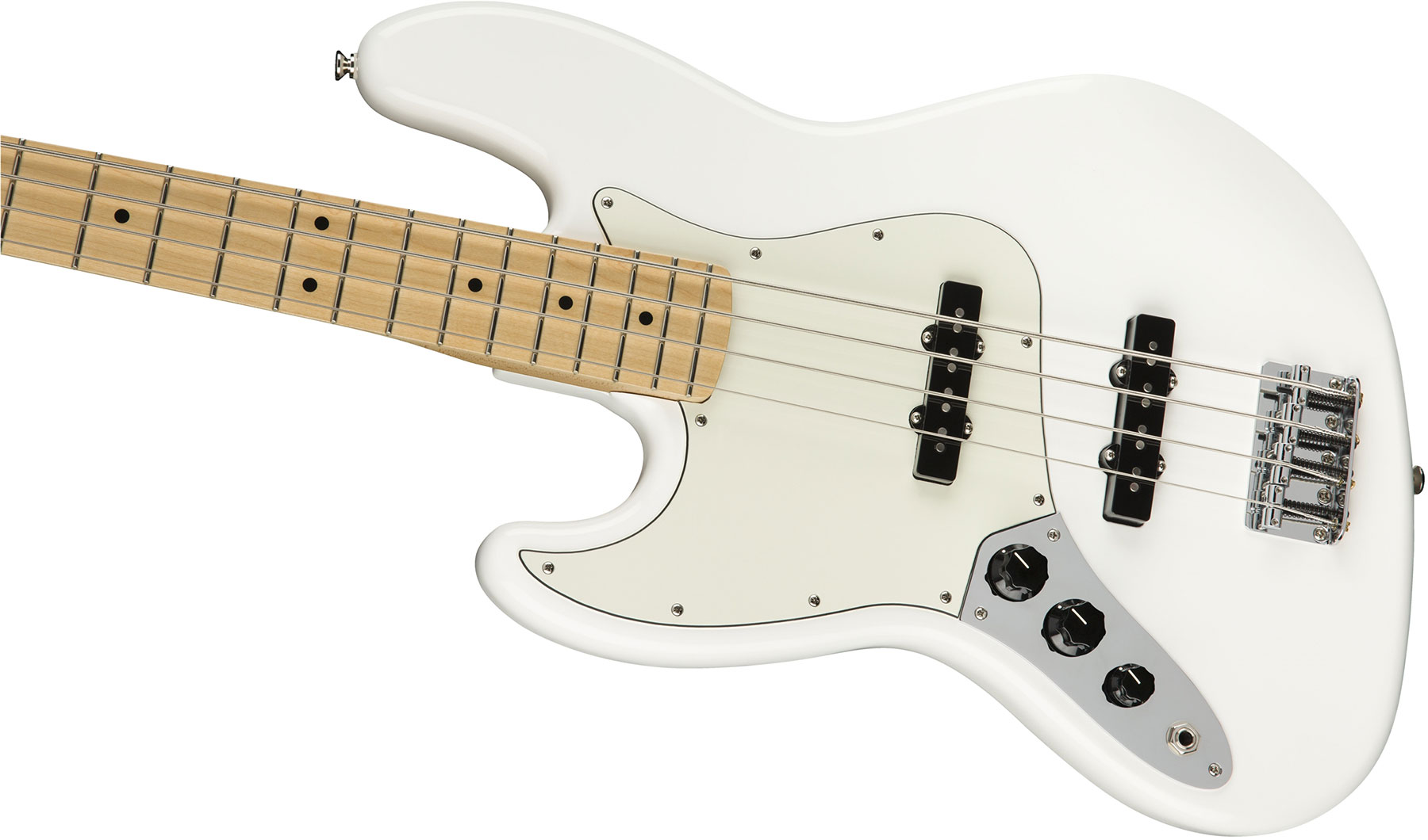 Fender Jazz Bass Player Lh Gaucher Mex Mn - Polar White - Basse Électrique Solid Body - Variation 2