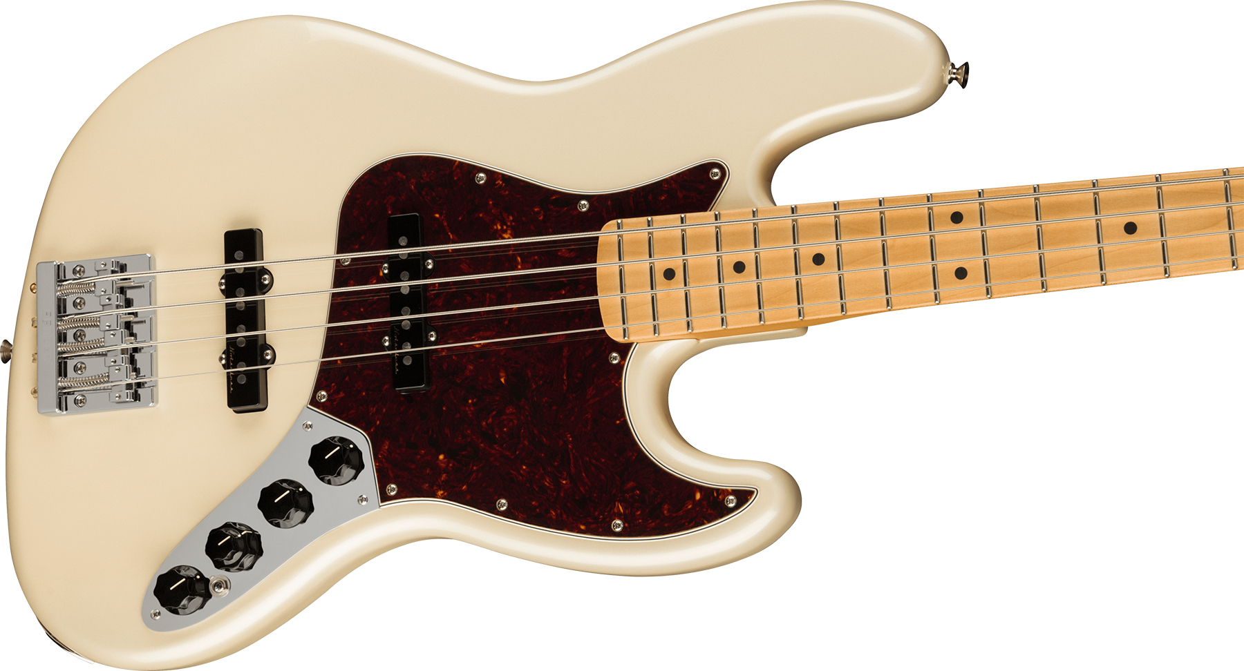 Fender Jazz Bass Player Plus Mex Active Mn - Olympic Pearl - Basse Électrique Solid Body - Variation 2