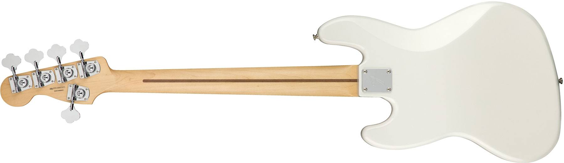 Fender Jazz Bass Player V 5-cordes Mex Pf - Polar White - Basse Électrique Solid Body - Variation 1