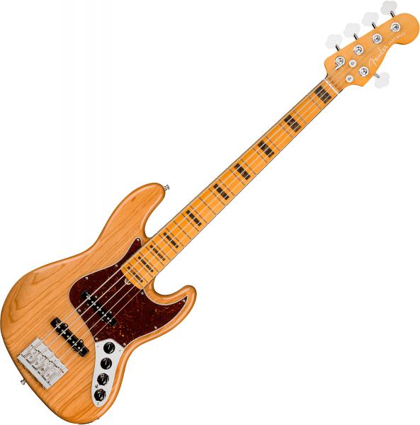 Fender American Ultra Jazz Bass V (USA, MN) - aged natural