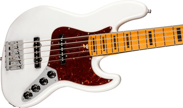 Basse électrique solid body Fender American Ultra Jazz Bass V (USA, MN) - arctic pearl