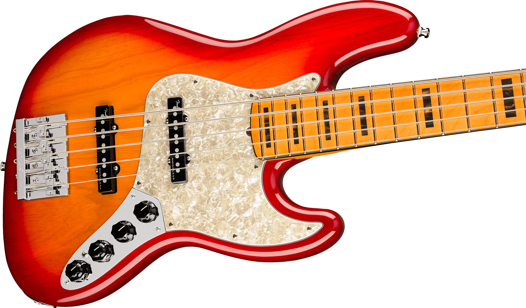 Fender Jazz Bass V American Ultra 2019 Usa 5-cordes Mn - Plasma Red Burst - Basse Électrique Solid Body - Variation 2