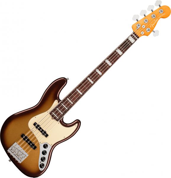Fender American Ultra Jazz Bass V (USA, RW) - mocha burst Solid 
