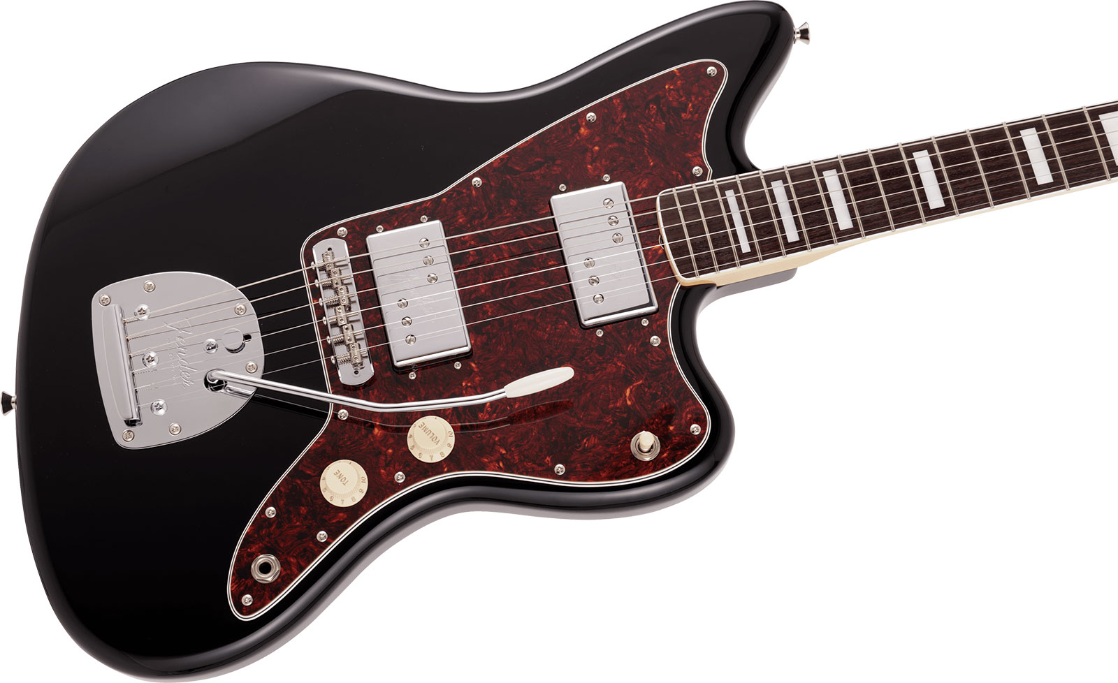 Fender Jazzmaster 60s Hh Wide Range Cunife Mij Traditional Jap 2h Trem Rw - Black - Guitare Électrique Double Cut - Variation 2