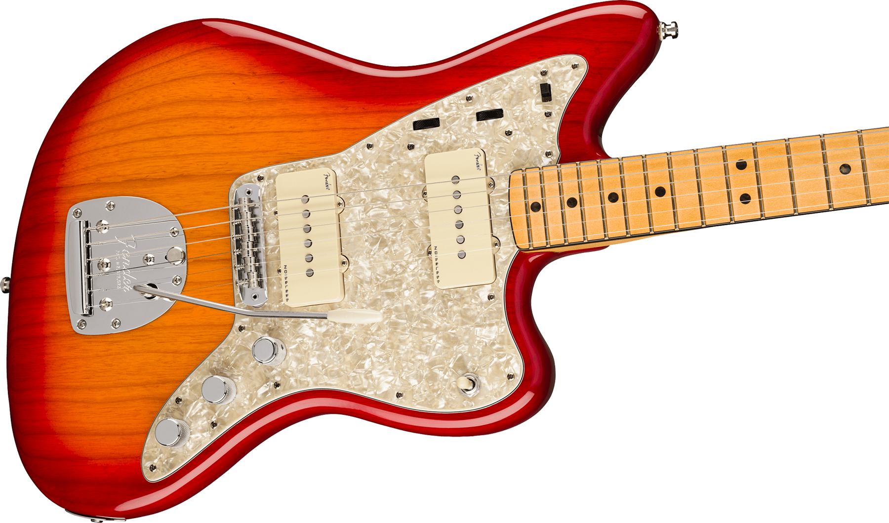 Fender Jazzmaster American Ultra 2019 Usa Mn - Plasma Red Burst - Guitare Électrique RÉtro Rock - Variation 2