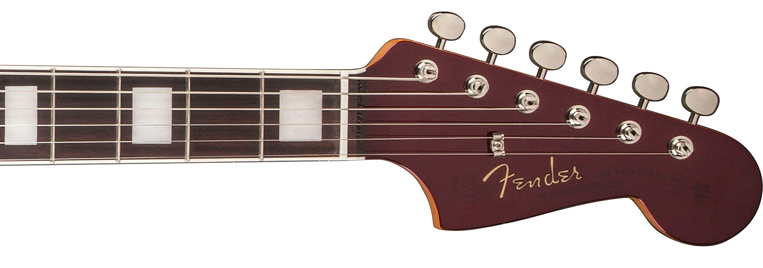 Fender Troy Van Leeuwen Jazzmaster Signature Mex Rw - Oxblood - Guitare Électrique RÉtro Rock - Variation 3