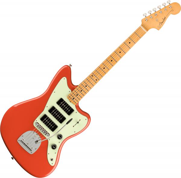 Fender Noventa Jazzmaster (MEX, MN) fiesta red Guitare électrique