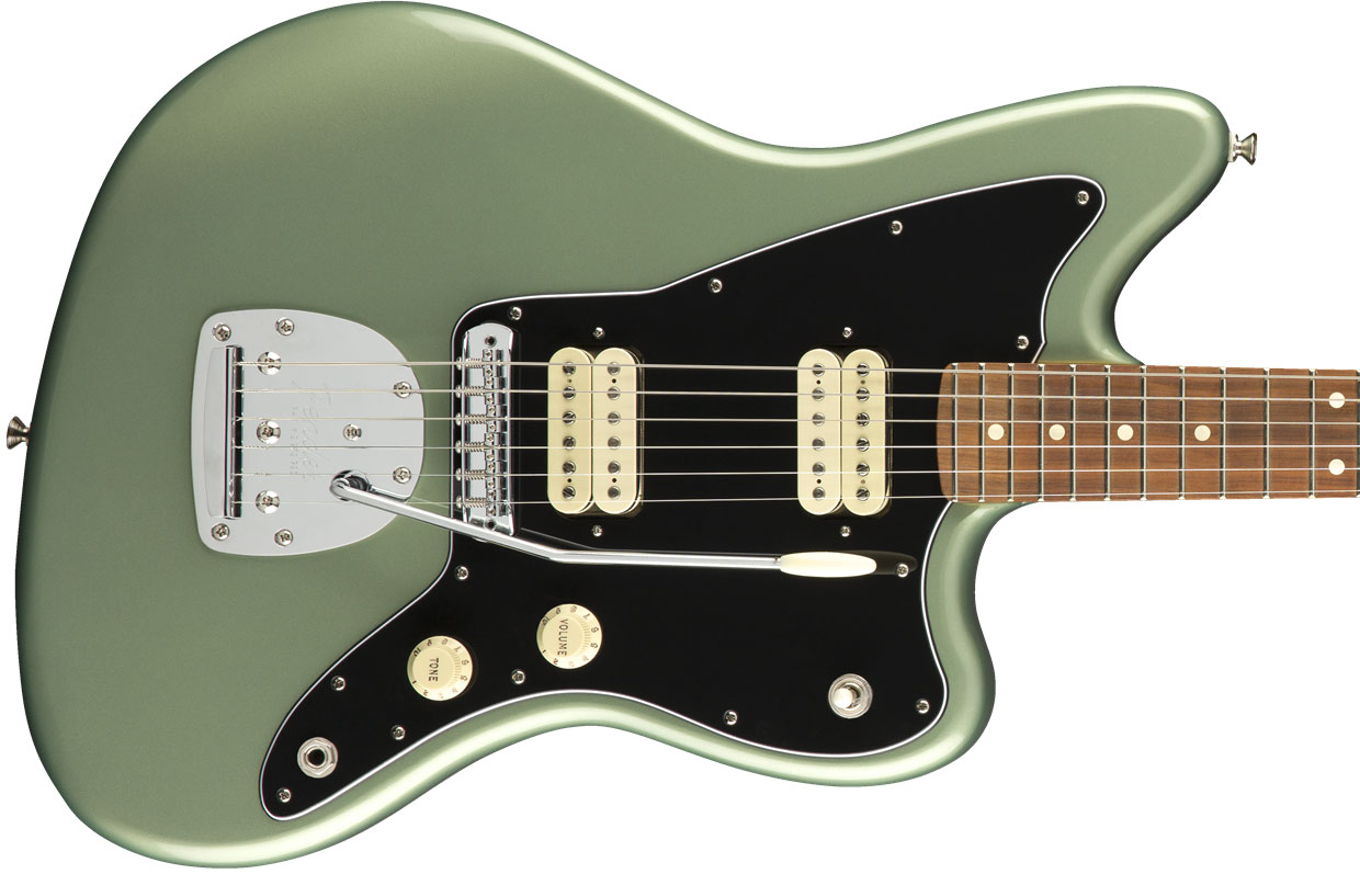 Fender Jazzmaster Player Mex Hh Pf - Sage Green Metallic - Guitare Électrique RÉtro Rock - Variation 1