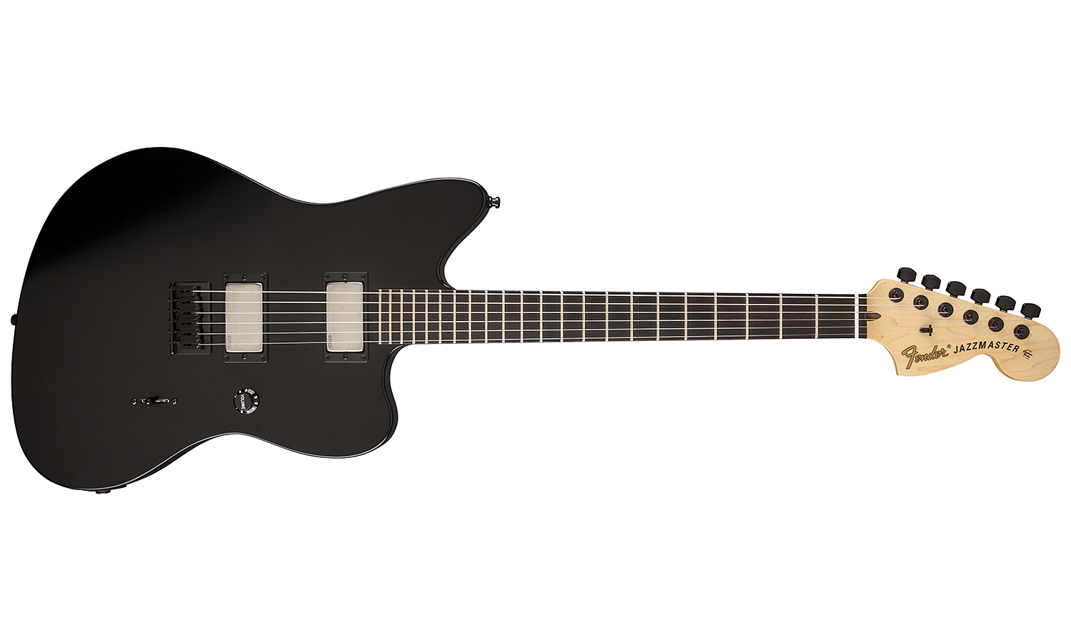 Fender Jim Root Jazzmaster Usa 2h Emg Ht Eb - Flat Black - Guitare Électrique RÉtro Rock - Variation 1