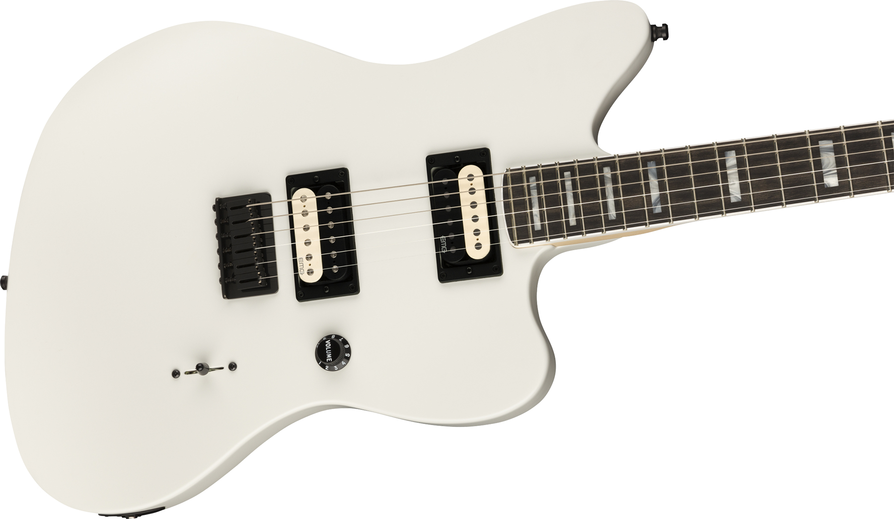 Fender Jim Root Jazzmaster V4 Mex Signature Hh Emg Ht Eb - Artic White - Guitare Électrique RÉtro Rock - Variation 2