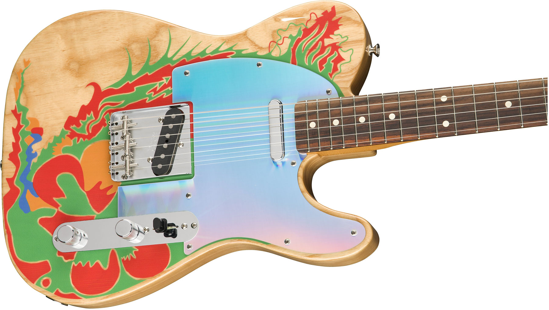 Fender Jimmy Page Tele Dragon Ltd Mex Signature Rw - Natural - Guitare Électrique Forme Tel - Variation 2