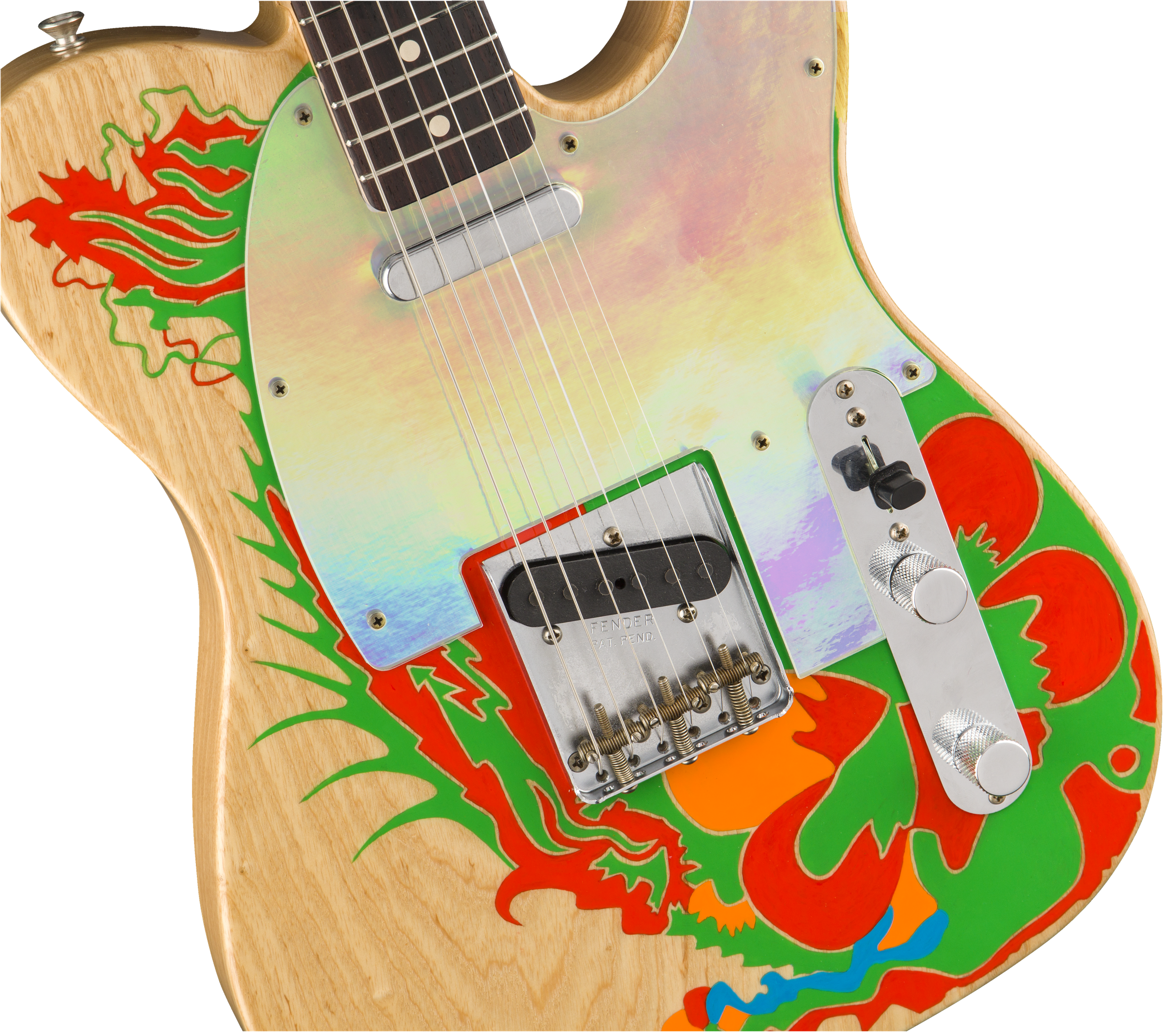 Fender Jimmy Page Tele Dragon Ltd Mex Signature Rw - Natural - Guitare Électrique Forme Tel - Variation 5