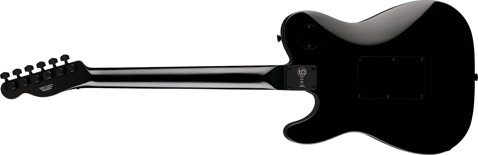 Fender John Five Tele Phantom Signature Ind 2h Dimarzio Fr Eb - Black - Guitare Électrique Signature - Variation 1