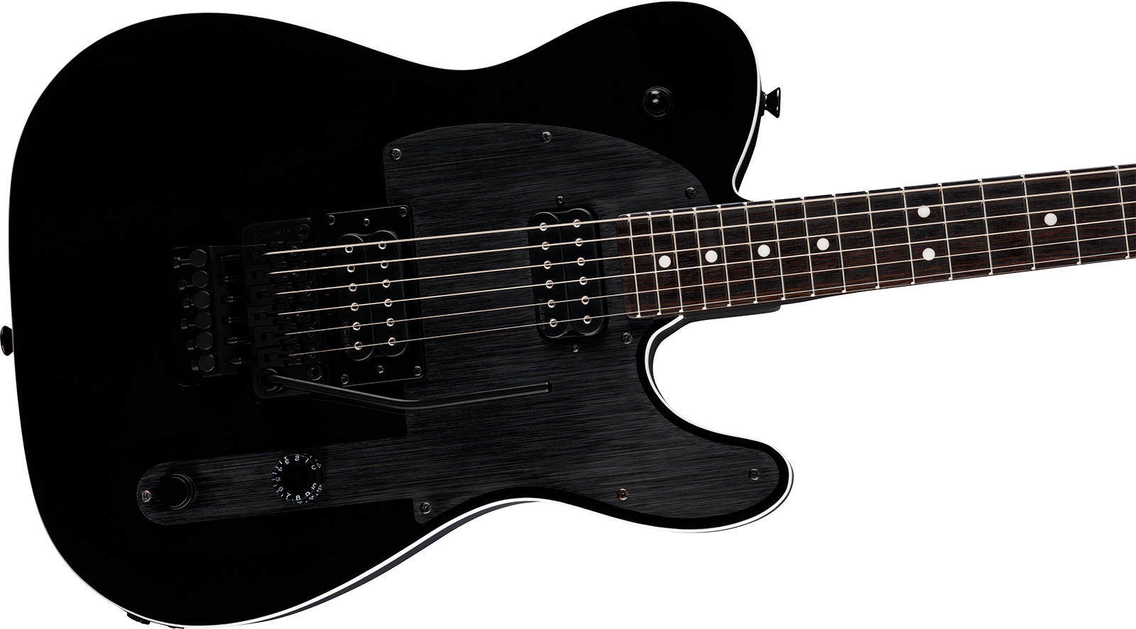 Fender John Five Tele Phantom Signature Ind 2h Dimarzio Fr Eb - Black - Guitare Électrique Signature - Variation 2
