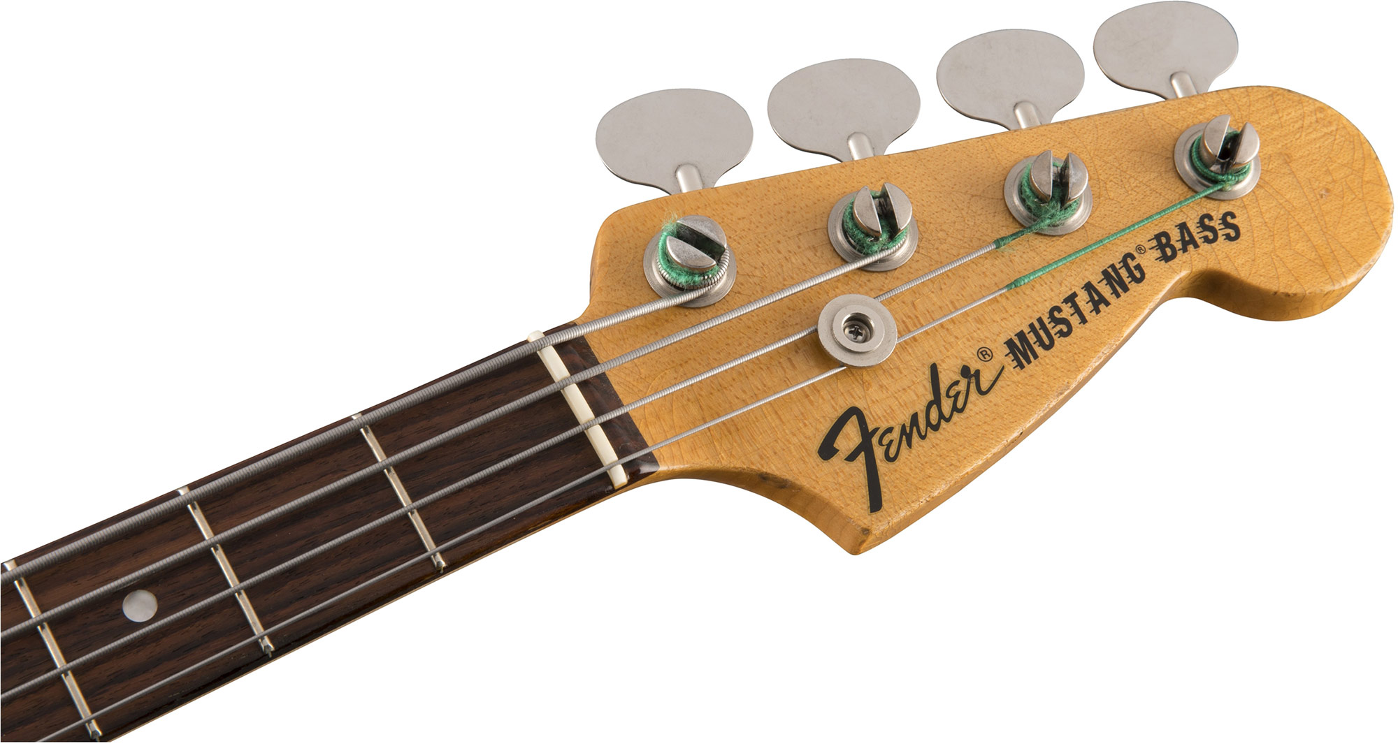 Fender Justin Meldal-johnsen Jmj Mustang Bass Road Worn Mex Rw - Faded Daphne Blue - Basse Électrique Enfants - Variation 3