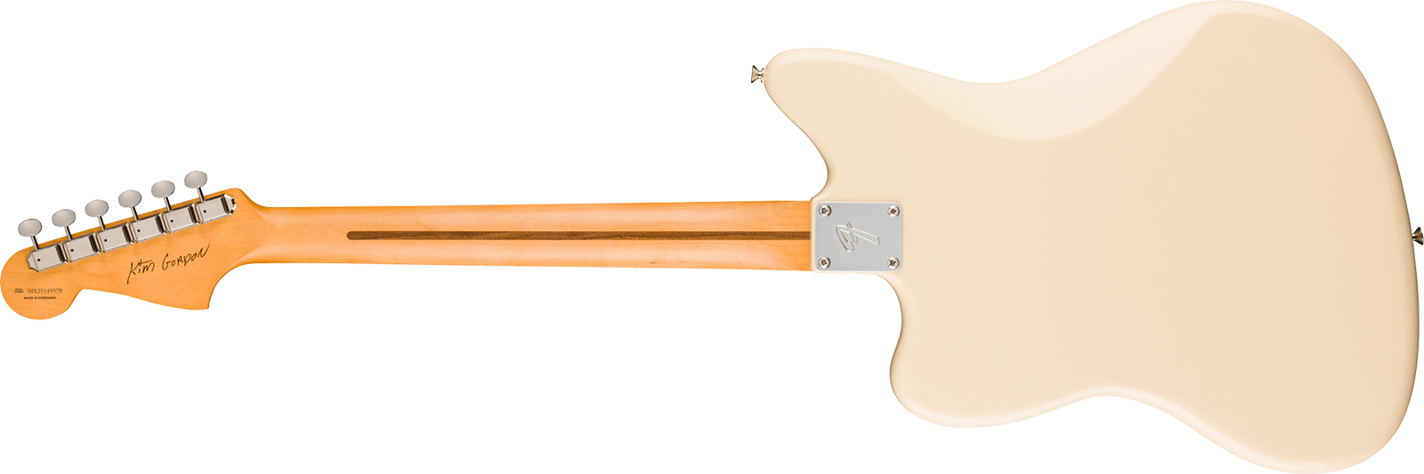 Fender Kim Gordon Jazzmaster Mex Ltd Signature Ltd 2s Trem Rw - Olympic White - Guitare Électrique Signature - Variation 1