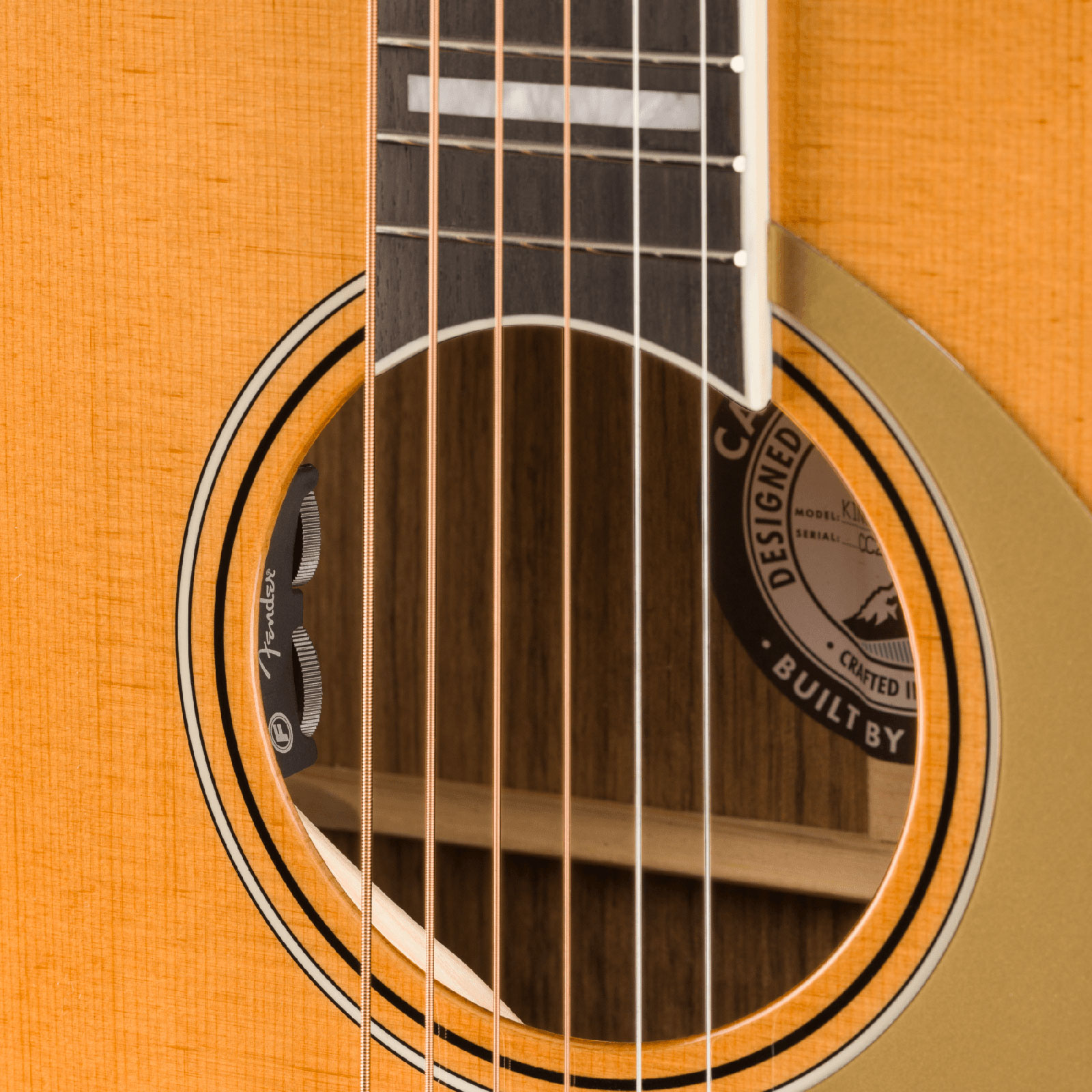 Fender King Vintage California Dreadnought Epicea Ovangkol Ova - Aged Natural - Guitare Electro Acoustique - Variation 3