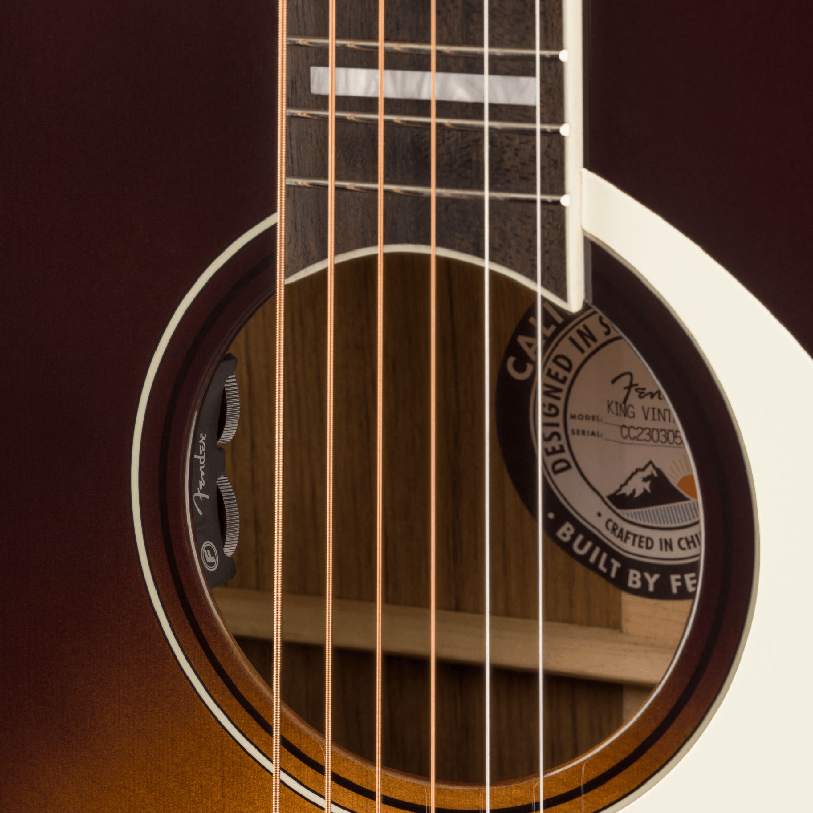 Fender King Vintage California Dreadnought Epicea Ovangkol Ova - Mojave - Guitare Electro Acoustique - Variation 3
