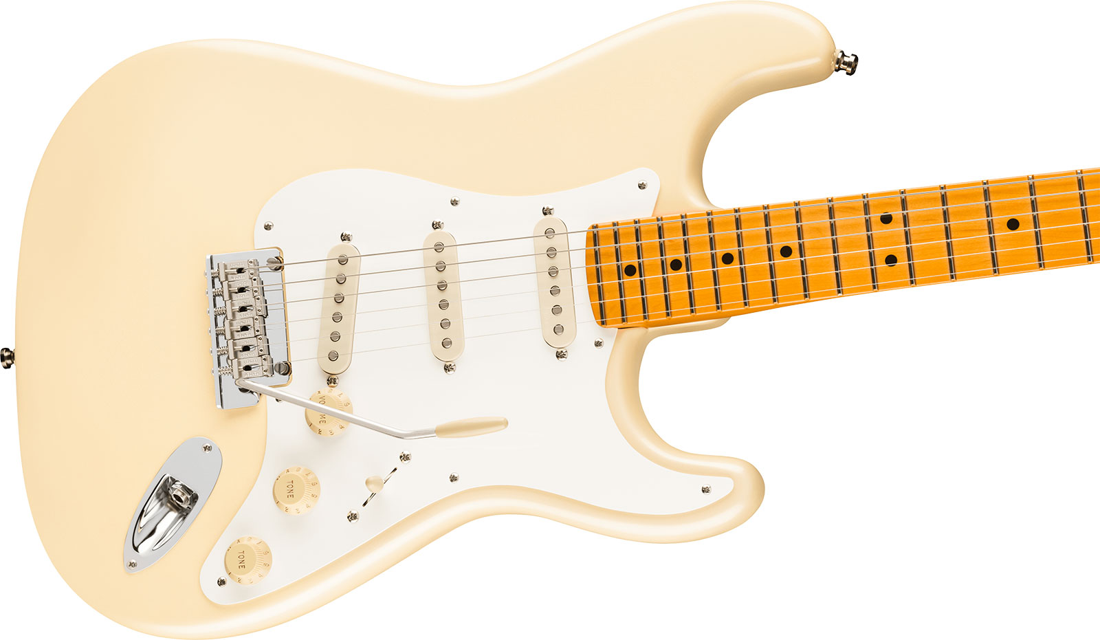 Fender Lincoln Brewster Strat Usa Signature 3s Dimarzio Trem Mn - Olympic Pearl - Guitare Électrique RÉtro Rock - Variation 2