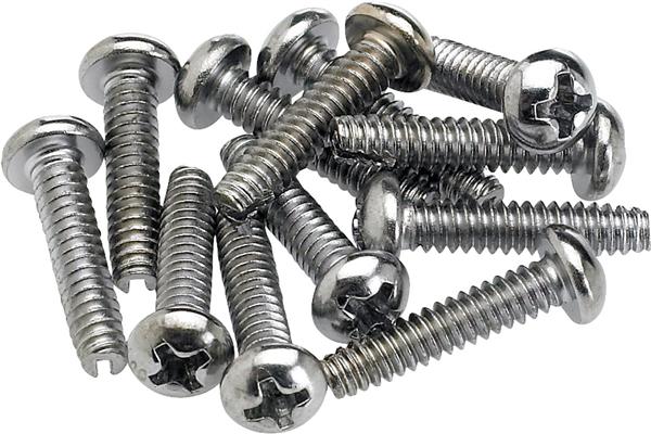 Vis  Fender Pickup & Selector Switch Mounting Screws (12) - Chrome
