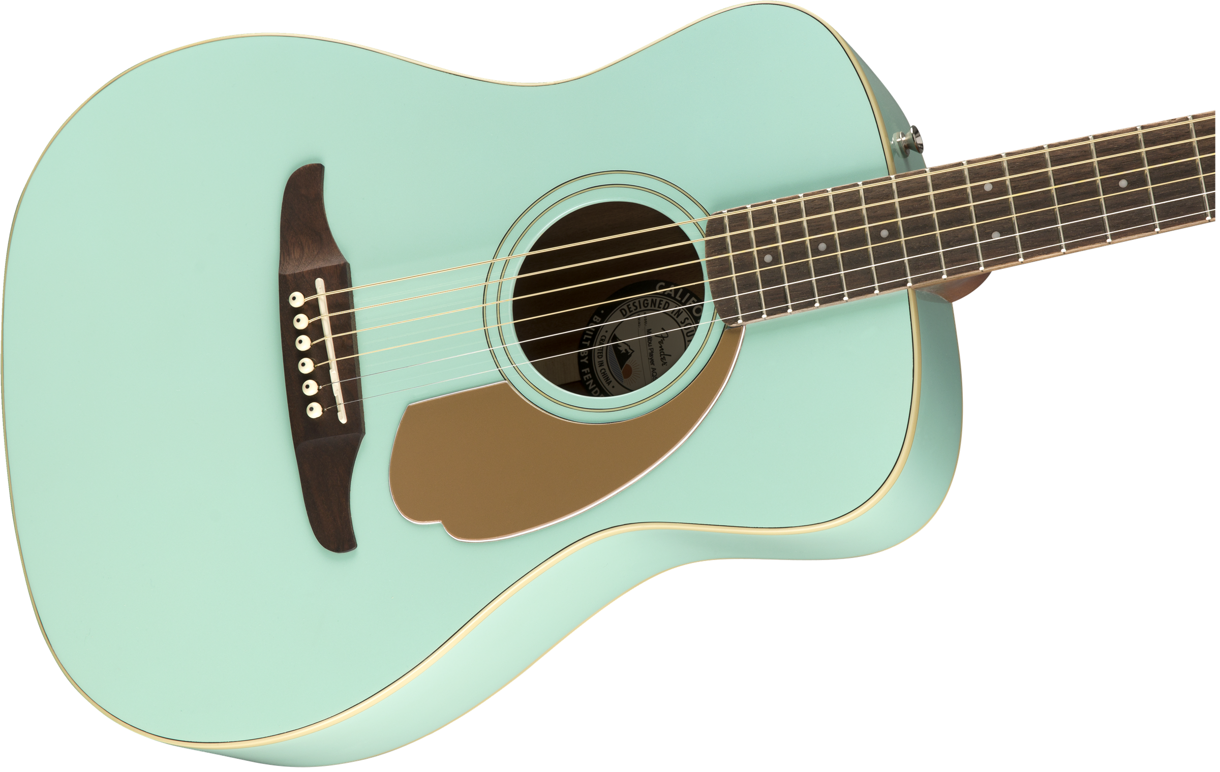 Fender Malibu Player Concert Epicea Acajou Wal - Aqua Splash - Guitare Acoustique - Variation 2