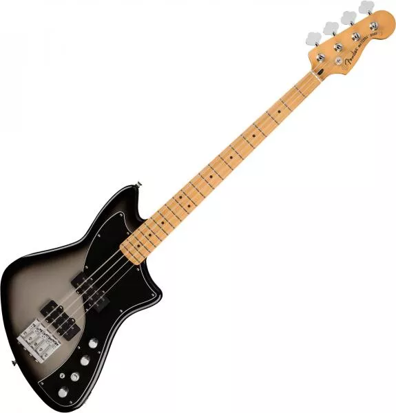 Basse électrique solid body Fender Player Plus Active Meteora Bass (MEX, MN) - silver burst