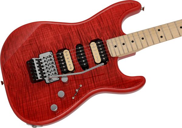 Guitare électrique solid body Fender Michiya Haruhata Stratocaster (JAP, MN) - trans pink